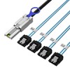 Mini SAS SFF-8088ת4SATA 7P Ч����Ӳ��������