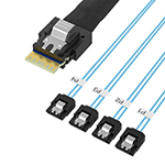 Slim SAS SFF-8654 4i to 4SATA  Ч����Ӳ��������