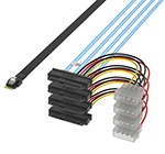 SlimSAS SFF-8654 4iתSAS SFF-8482+ ��4P���п�Ӳ��������