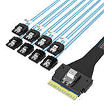 SlimSAS SFF-8654 8iת8SATA Ч����Ӳ��������